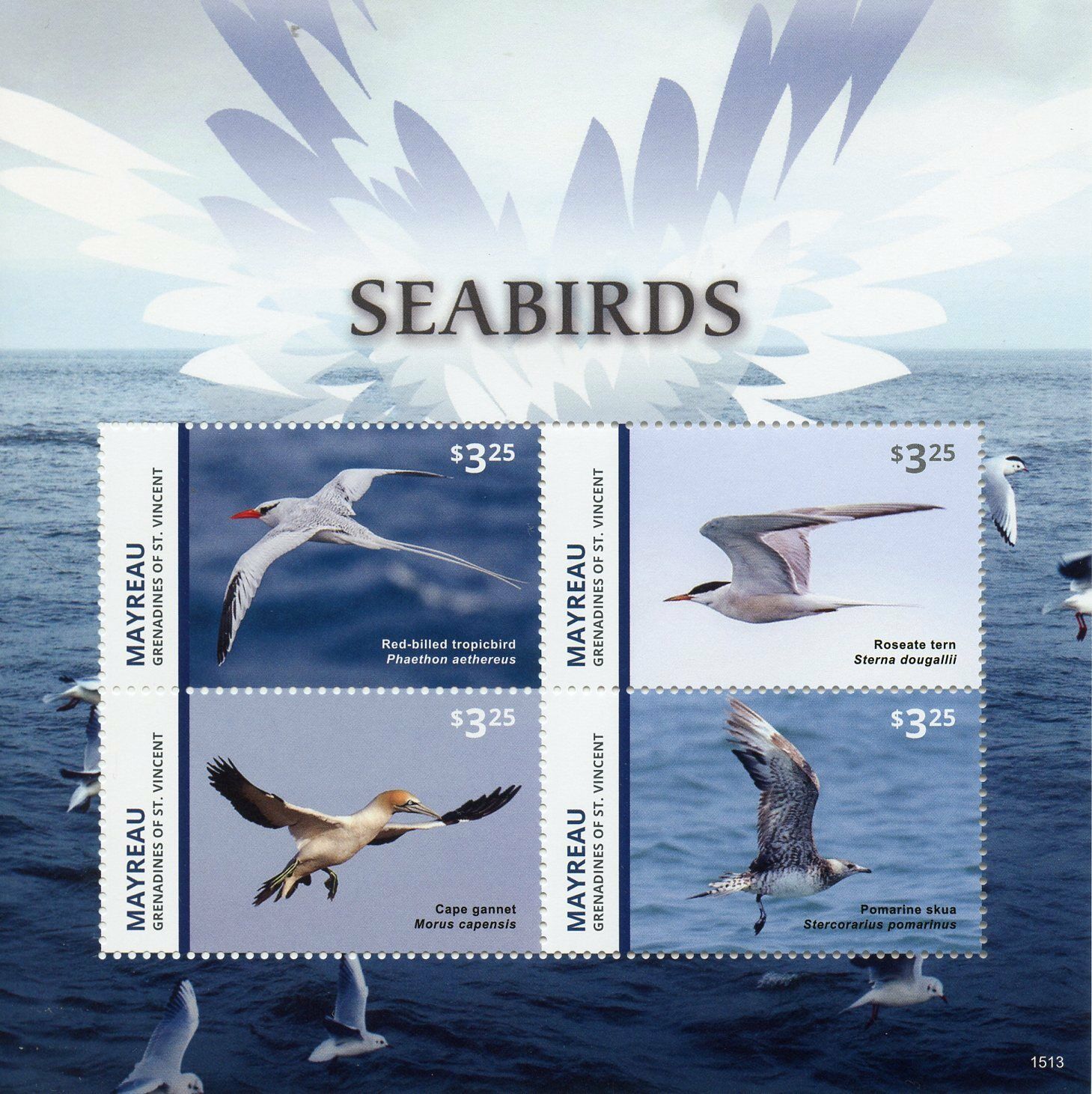 Mayreau Gren St Vincent 2015 MNH Birds on Stamps Seabirds Gannet Terns 4v M/S I