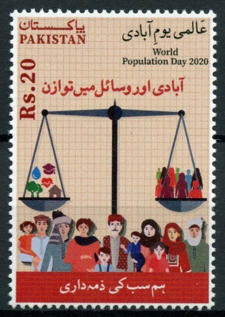 Pakistan Stamps 2020 MNH World Population Day 1v Set