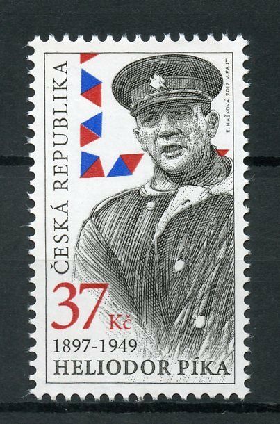 Czech Rep 2017 MNH WWII WW2 Army General Heliodor Pika 1v Set Military Stamps