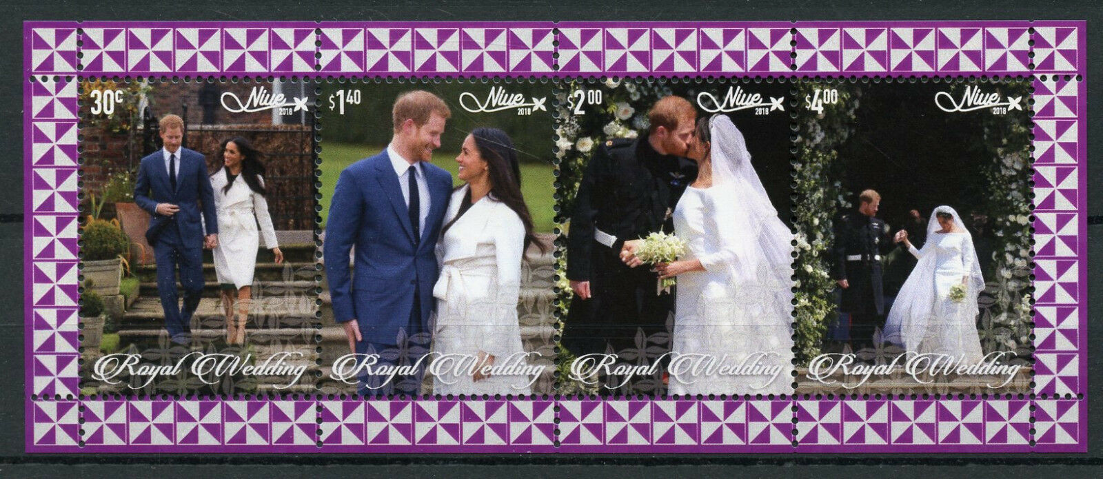 Niue 2018 MNH Prince Harry & Meghan Markle Royal Wedding 4v M/S Royalty Stamps