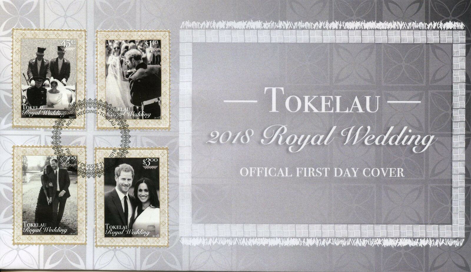 Tokelau 2018 FDC Prince Harry & Meghan Royal Wedding 4v Set Cover Royalty Stamps