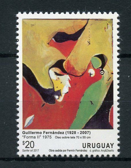 Uruguay 2017 MNH Guillermo Fernandez Forma II 1v Set Paintings Art Stamps