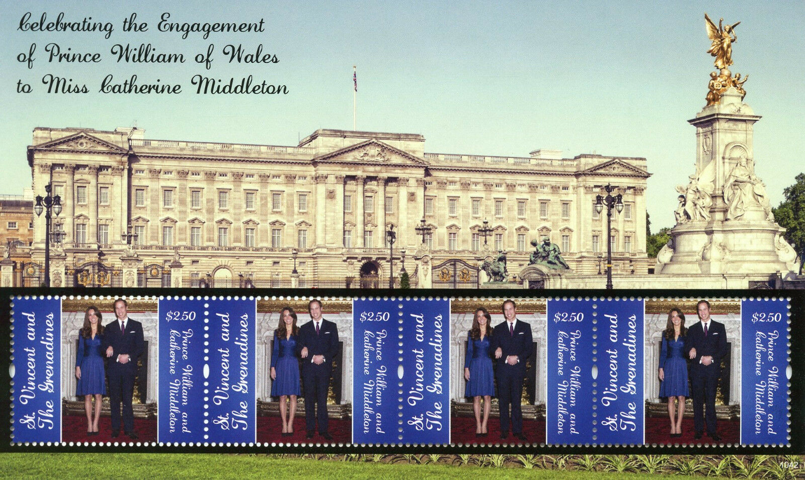 St Vincent & Grenadines 2010 MNH Royal Engagement Prince William 4v MS II Stamps