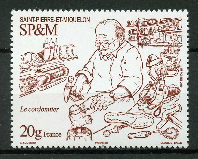 Saint-Pierre & Miquelon SP&M Stamps 2019 MNH Shoemaker Cobbler Trades 1v Set