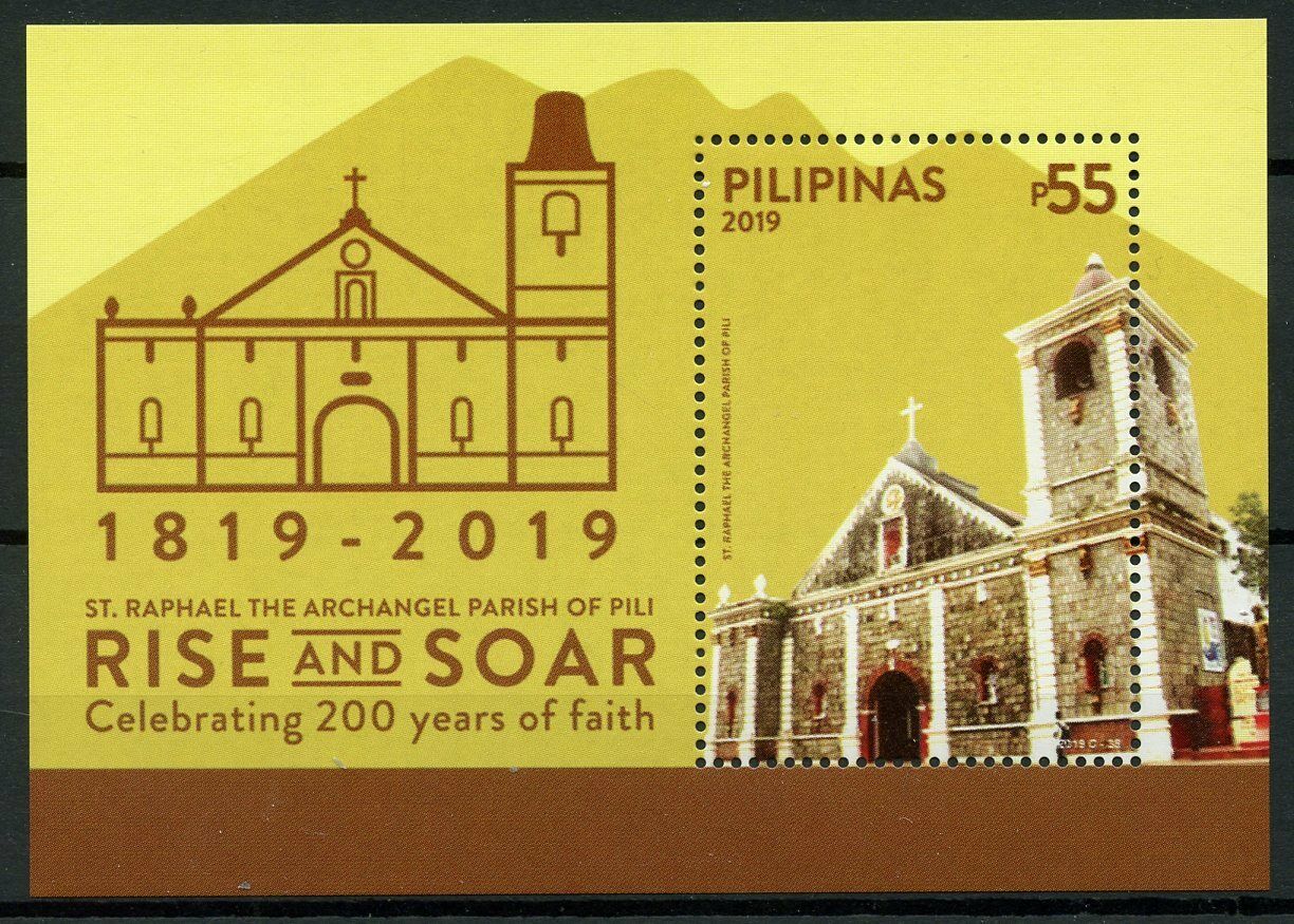 Philippines Churches Stamps 2019 MNH St Raphael Archangel Parish of Pili 1v M/S