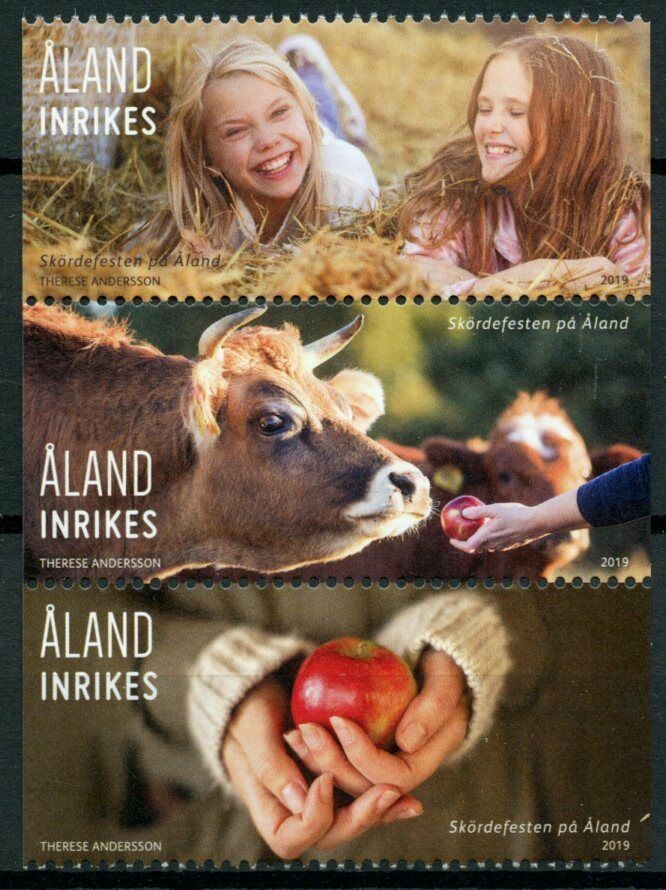 Aland Cultures Stamps 2019 MNH Harvest Festival Cows Apples Festivals 3v Set