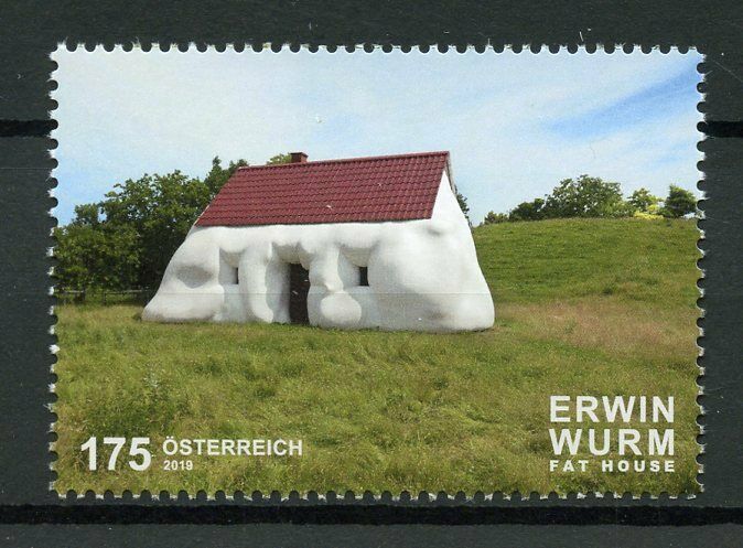 Austria 2019 MNH Fat House Erwin Wurm 1v Set Sculpture Art Architecture Stamps