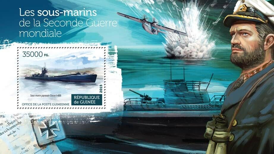 Guinea Military Stamps 2015 MNH WWII WW2 Submarines Ships Boats 1v S/S