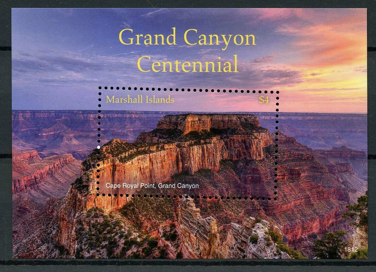 Marshall Islands 2018 MNH Landscapes Stamps Grand Canyon Centennial Mountains 1v S/S