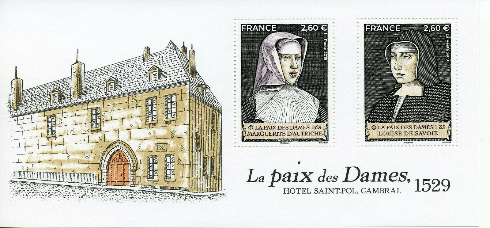 France Stamps 2019 MNH Peace of Ladies Louise Savoy 2v M/S Philatelic Souvenir