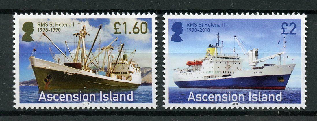 Ascension Island 2018 MNH Ships Stamps RMS St Helena I & II Nautical 2v Set