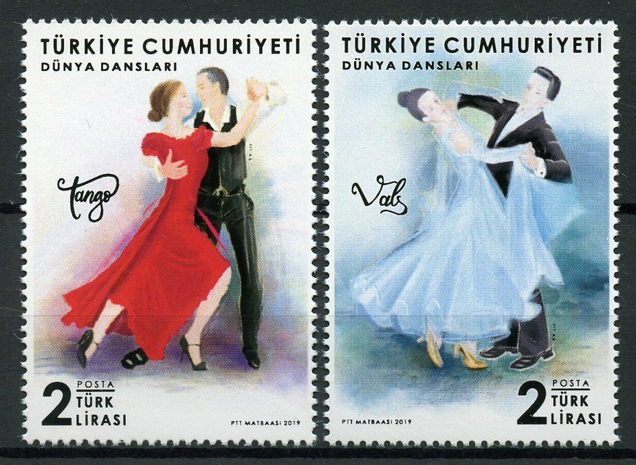 Turkey Dance Stamps 2019 MNH Tango Waltz Cultures Traditions 2v Set