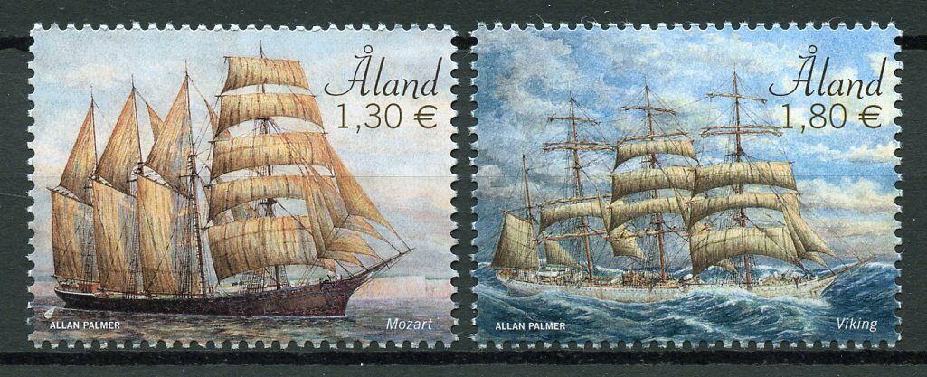 Aland Sailing Ships Stamps 2020 MNH Mozart Viking Sailboats Boats 2v Set