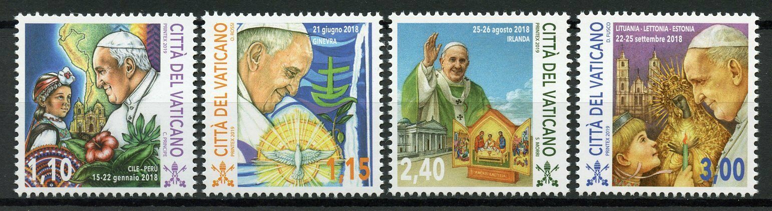 Vatican Pope Francis Stamps 2019 MNH Journey Papal Visits 2018 People 4v Set