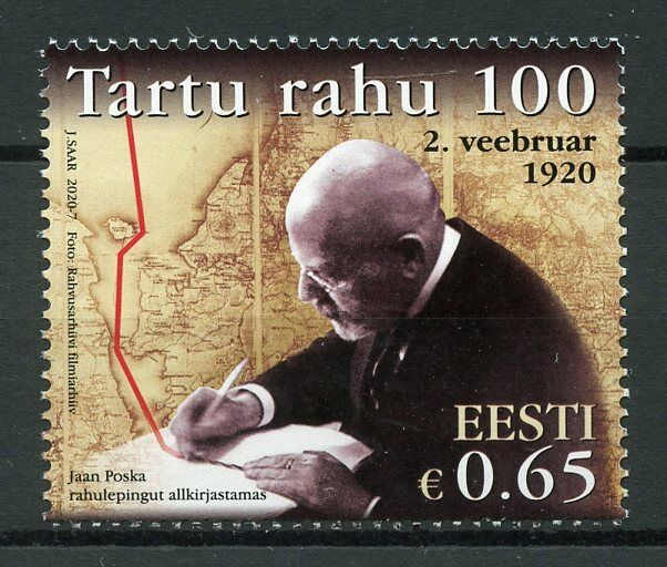 Estonia Military Stamps 2020 MNH Tartu Peace Treaty War of Independence 1v Set