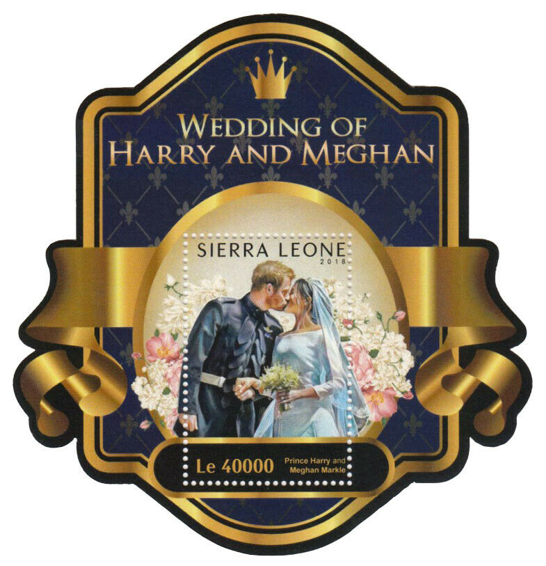 Sierra Leone Royalty Stamps 2018 MNH Prince Harry & Meghan Royal Wedding 1v S/S