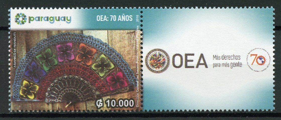 Paraguay 2018 MNH OEA Organization of American States 1v Set + Label Stamps