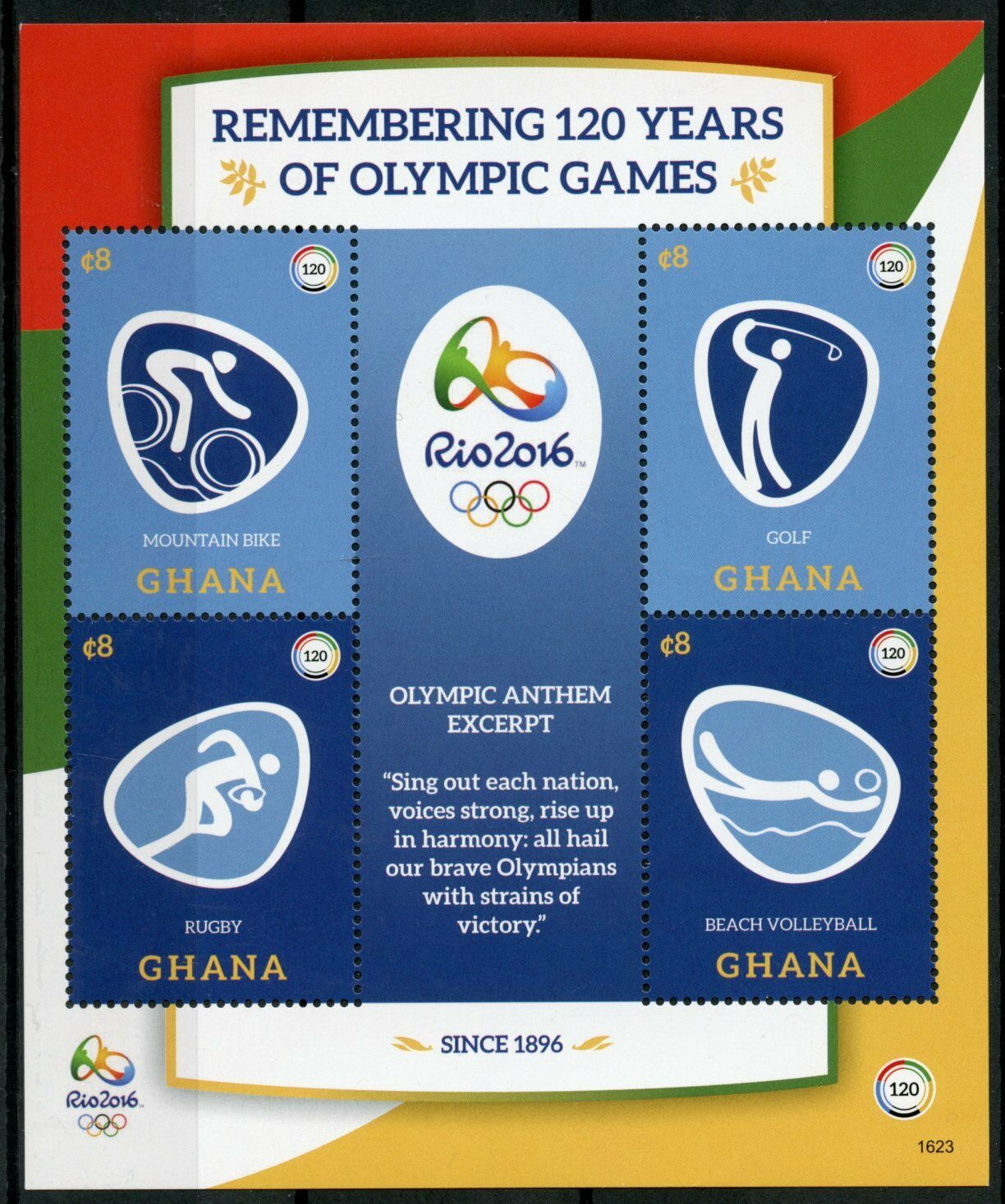 Ghana Sports Stamps 2016 MNH Olympic Games Rio Summer Olympics Golf 4v M/S II