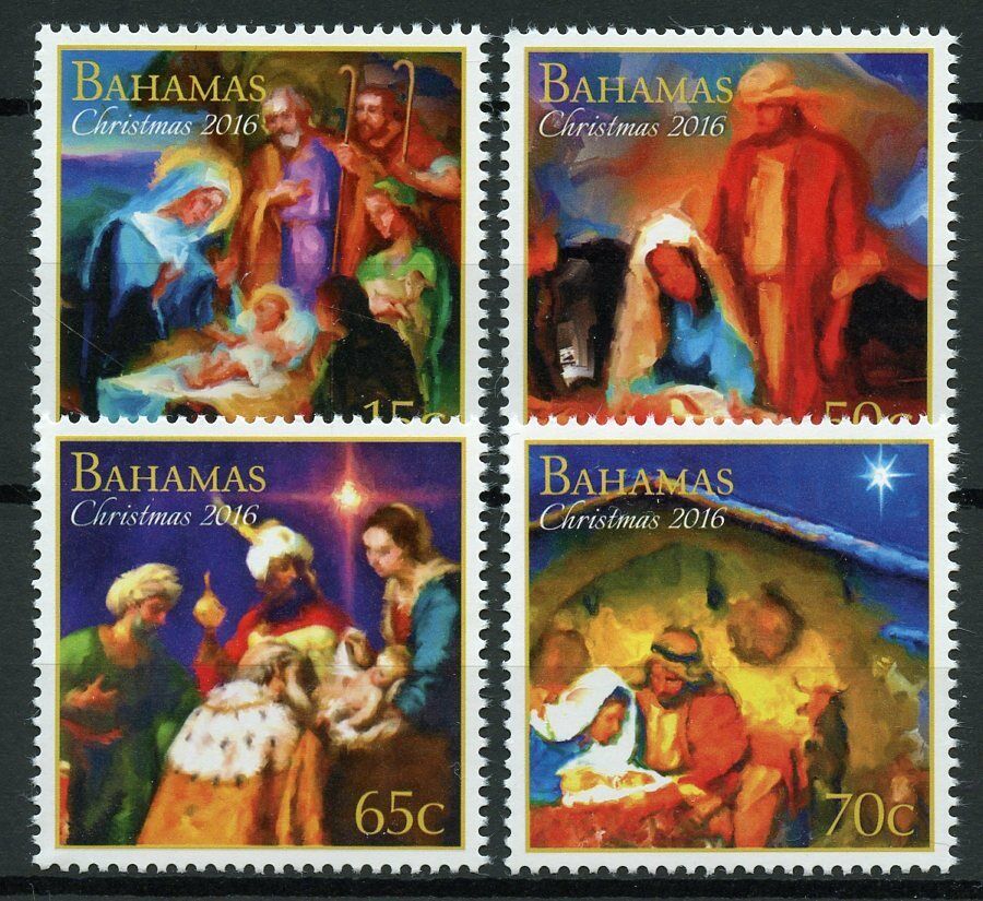 Bahamas 2016 MNH Christmas Stamps Nativity Baby Jesus Mary 4v Set