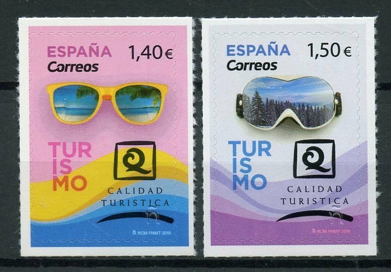 Spain 2019 MNH Tourism Beach Skiing Calidad Turistica Trees 2v S/A Set Stamps