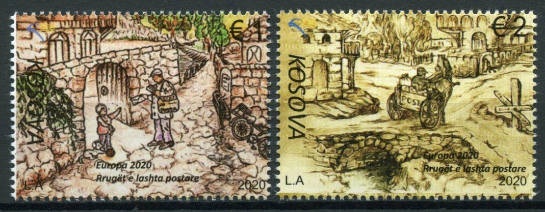 Kosovo Europa Stamps 2020 MNH Ancient Postal Routes Bridges Architecture 2v Set