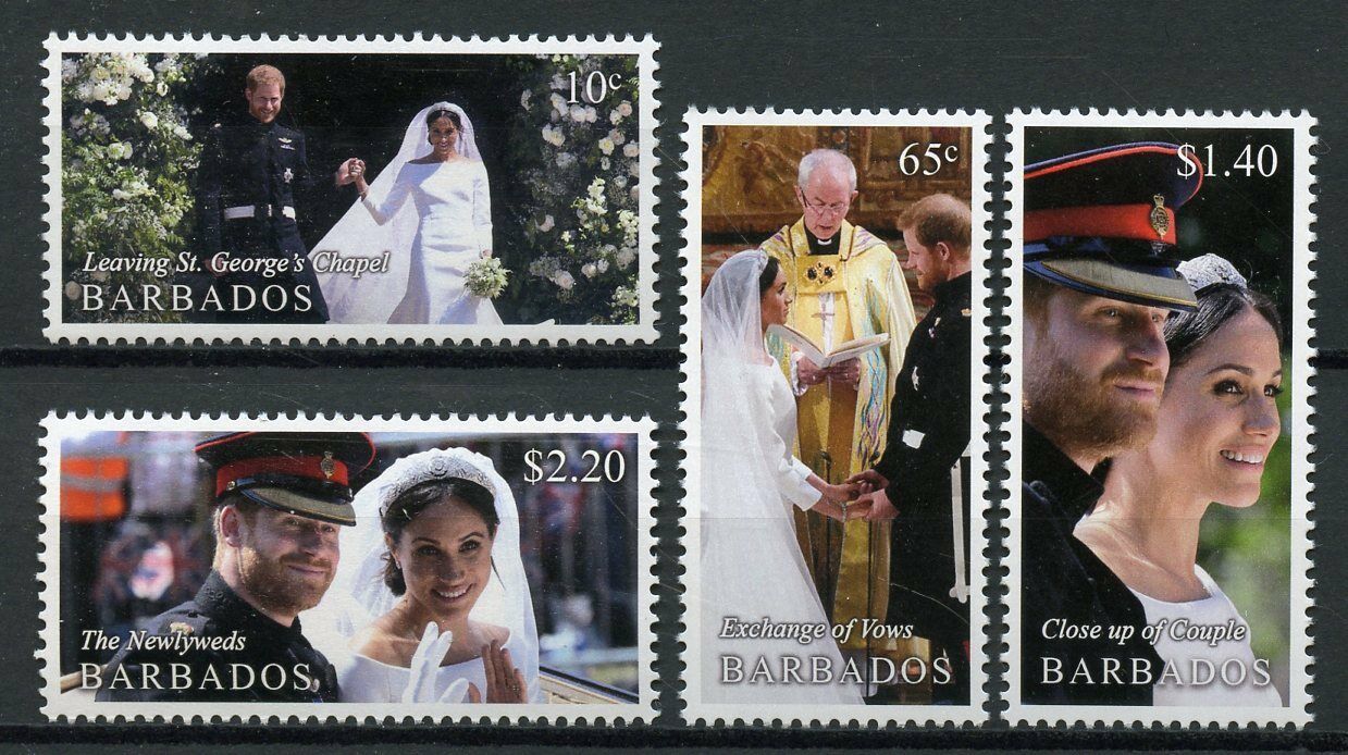 Barbados 2018 MNH Royalty Stamps Prince Harry & Meghan Royal Wedding 4v Set