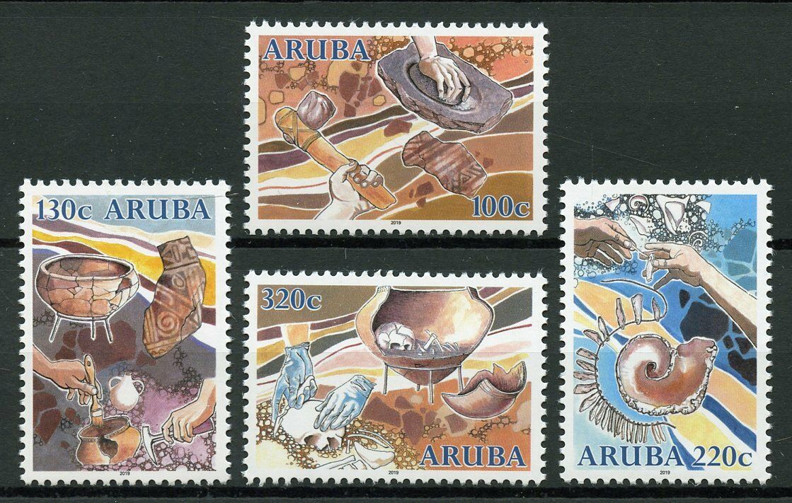 Aruba Cultures Stamps 2019 MNH Archaeological Artefacts Archaeology 4v Set