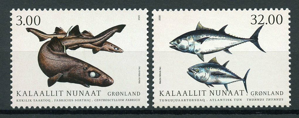 Greenland Fish Stamps 2020 MNH Fishes Part III Black Dogfish Tuna 2v Set
