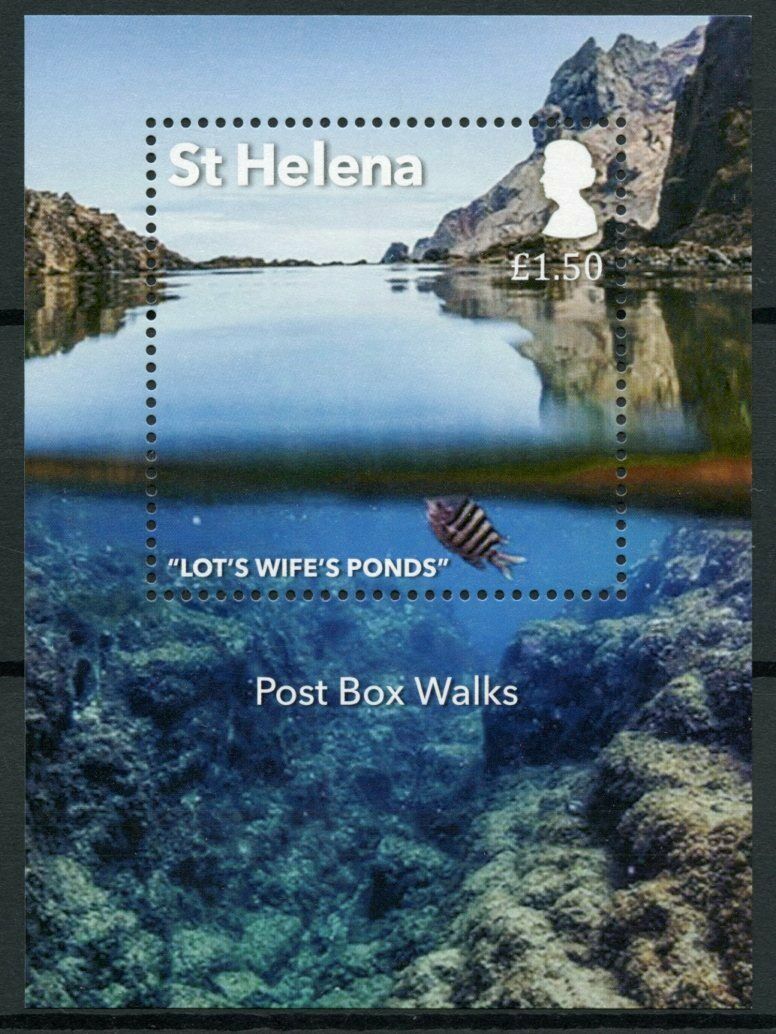 St Helena 2017 MNH Landscapes Stamps Post Box Walks Tourism Fish Fishes 1v M/S