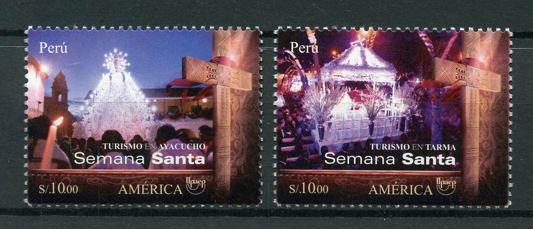 Peru 2017 MNH UPAEP Holy Week Tarma Ayacucho 2v Set Tourism Stamps