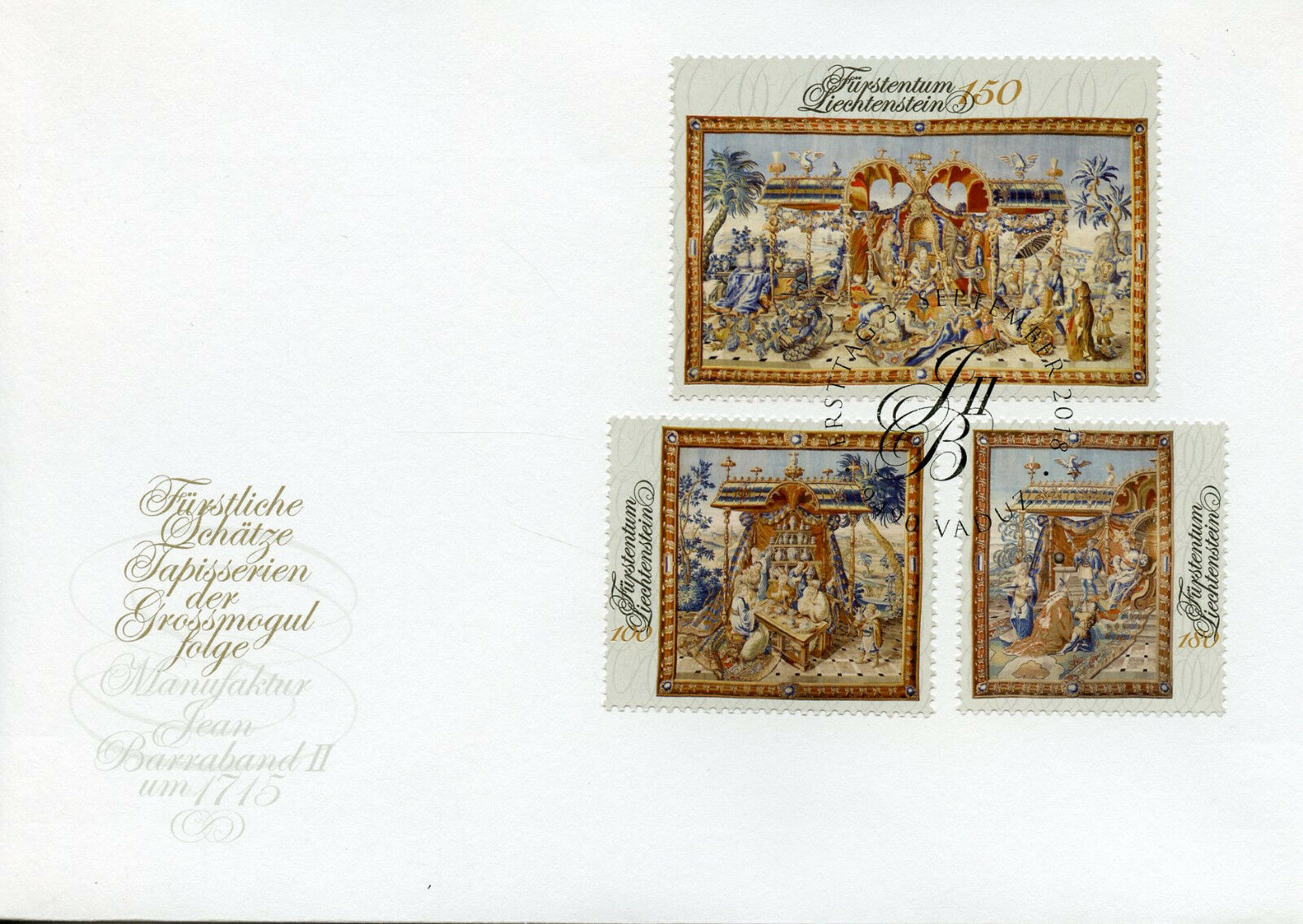 Liechtenstein 2018 FDC Princely Treasures Tapestries 3v Cover Art Culture Stamps
