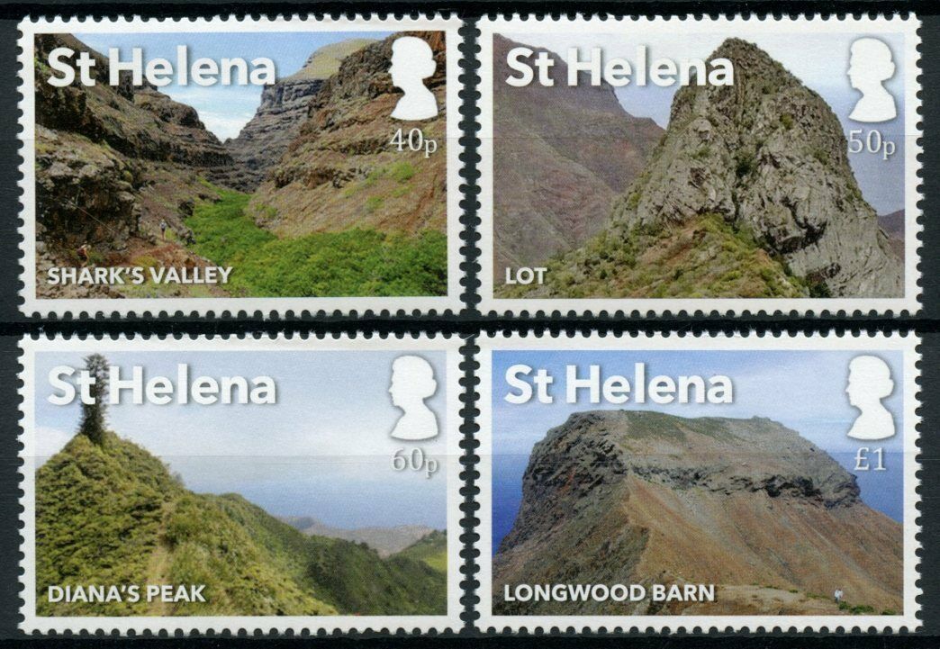 St Helena Landscapes Stamps 2017 MNH Post Box Walks Tourism Mountains 4v Set