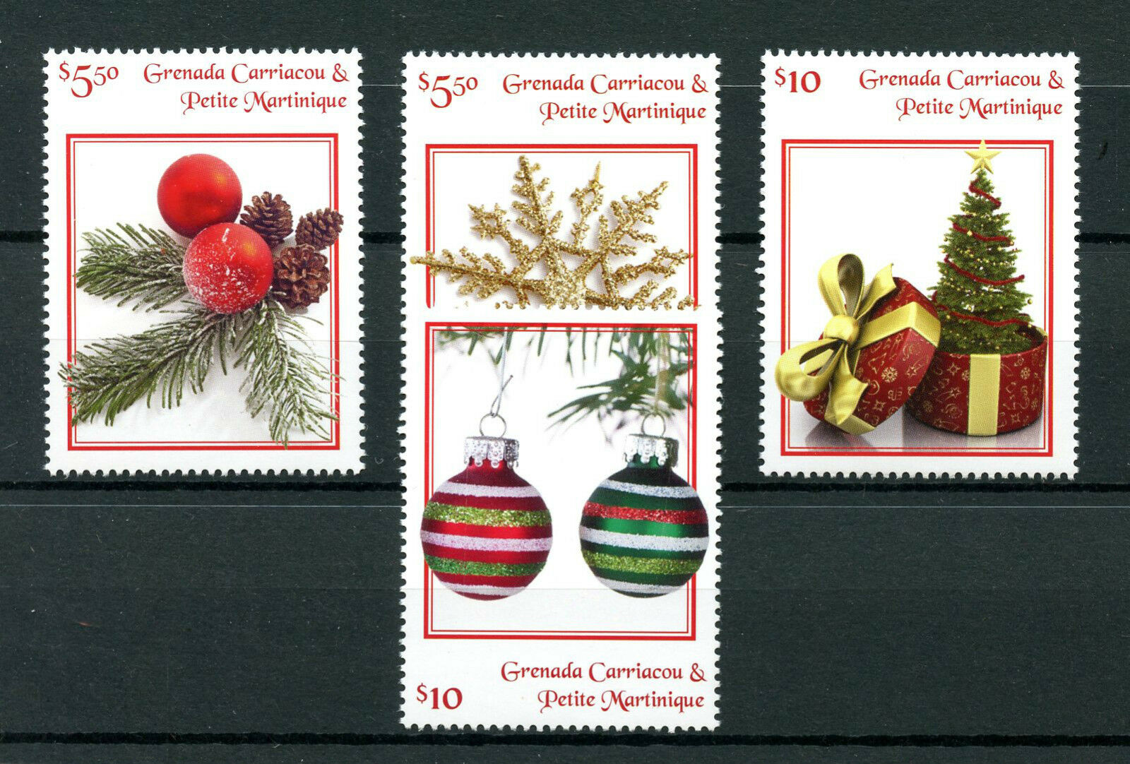 Grenadines of Grenada 2016 MNH Christmas Ornaments Decorations 4v Set Stamps
