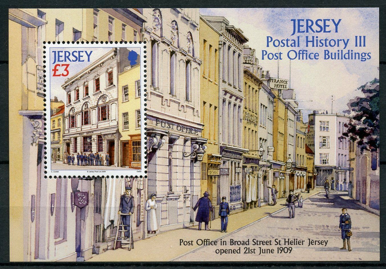 Jersey 2009 MNH Postal History III Broad Street Post Office 1v M/S Stamps