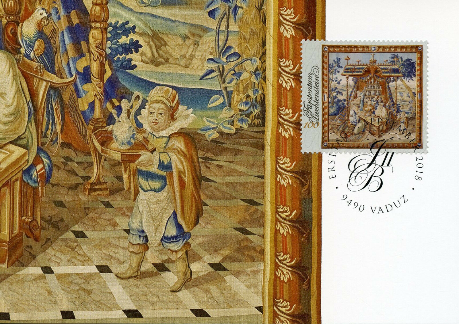 Liechtenstein 2018 MAXI Princely Treasures Tapestries 3v Cards Art Stamps