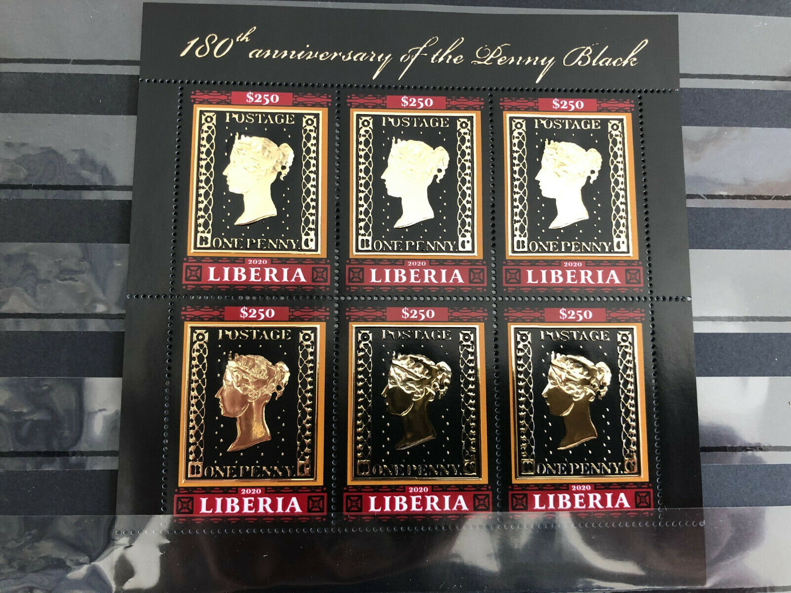 Liberia 2020 MNH Stamps-on-Stamps Stamps Penny Black 180th Anniv SOS 6v M/S