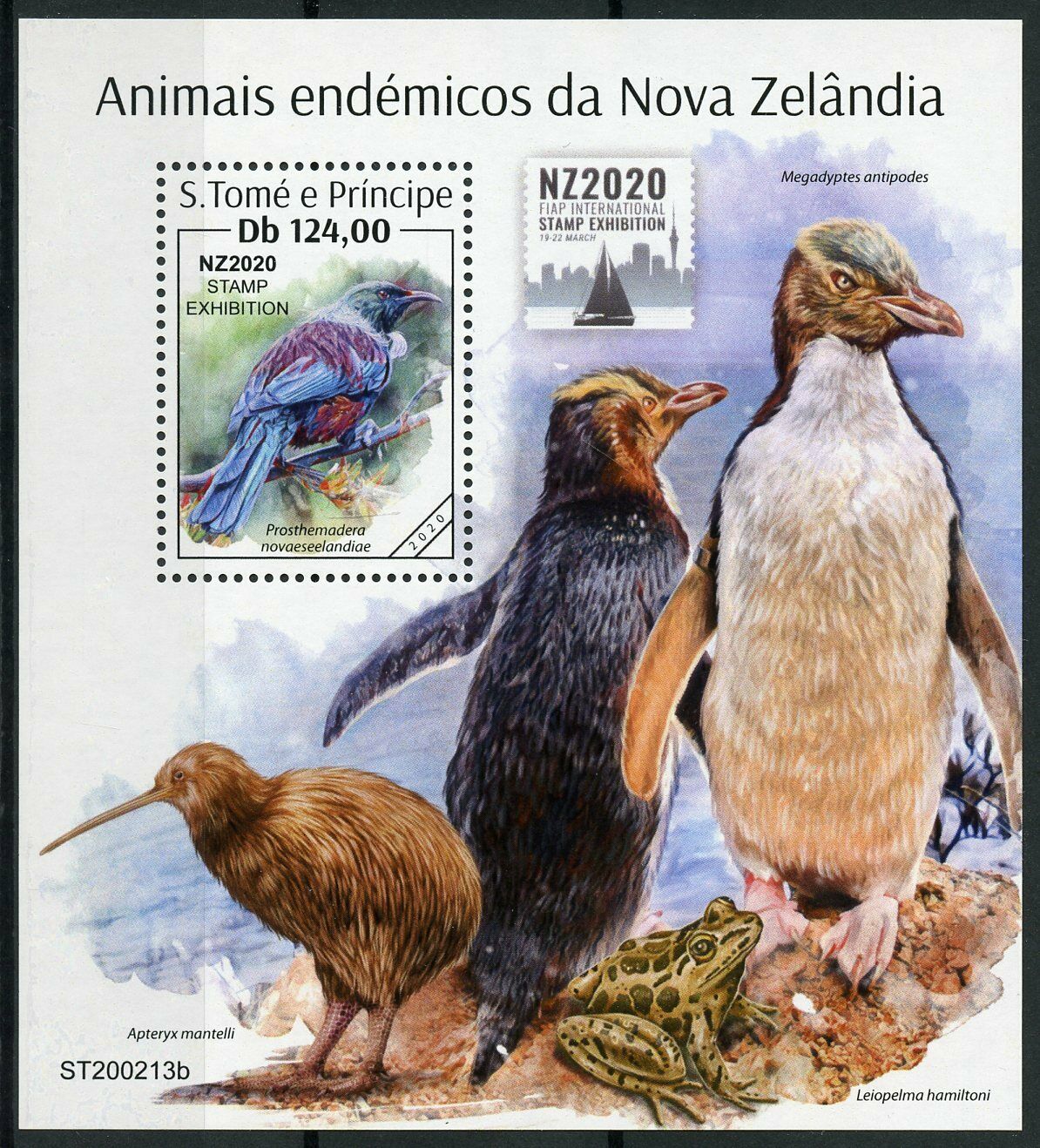 Sao Tome & Principe Birds on Stamps 2020 MNH Endemic Fauna NZ2020 Animals 1v S/S