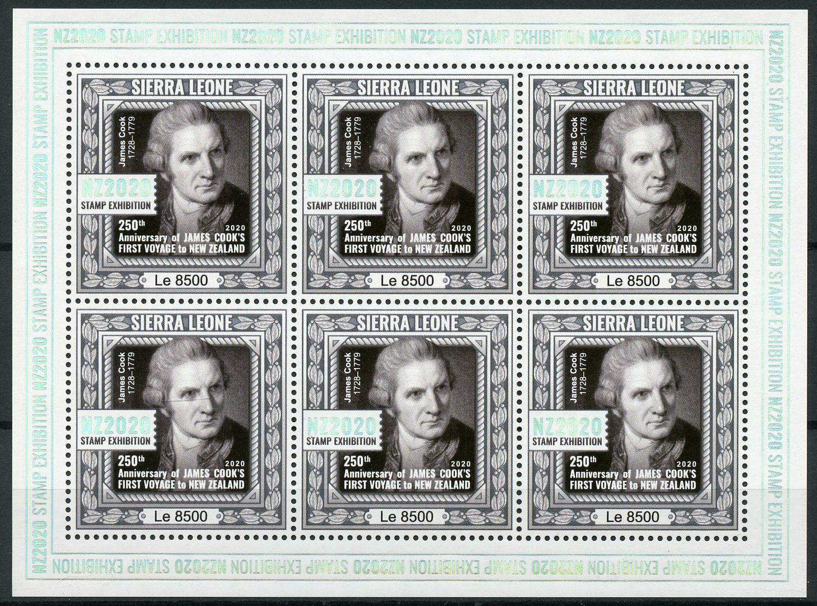 Sierra Leone 2020 MNH Captain James Cook Stamps People Exploration NZ2020 6v M/S