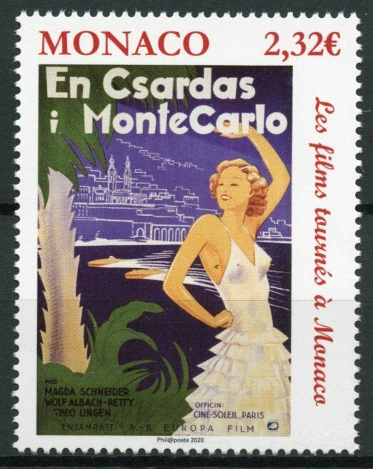 Monaco Cinema Stamps 2020 MNH Quadrille of Love Film Posters Art 1v Set