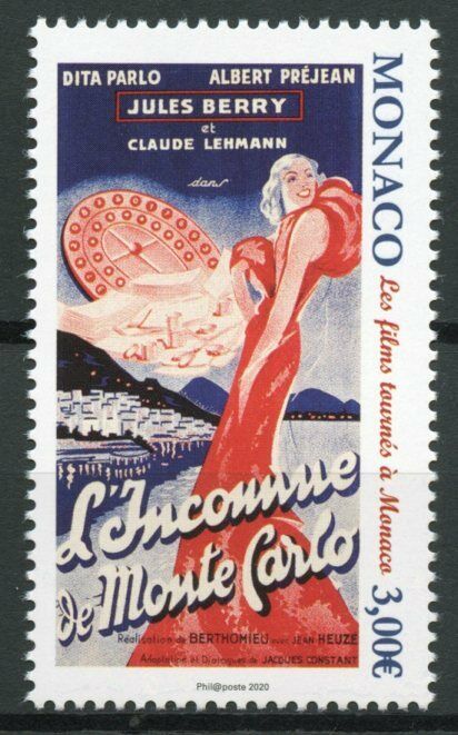 Monaco Cinema Stamps 2020 MNH Unknown of Monte Carlo Film Posters Art 1v Set