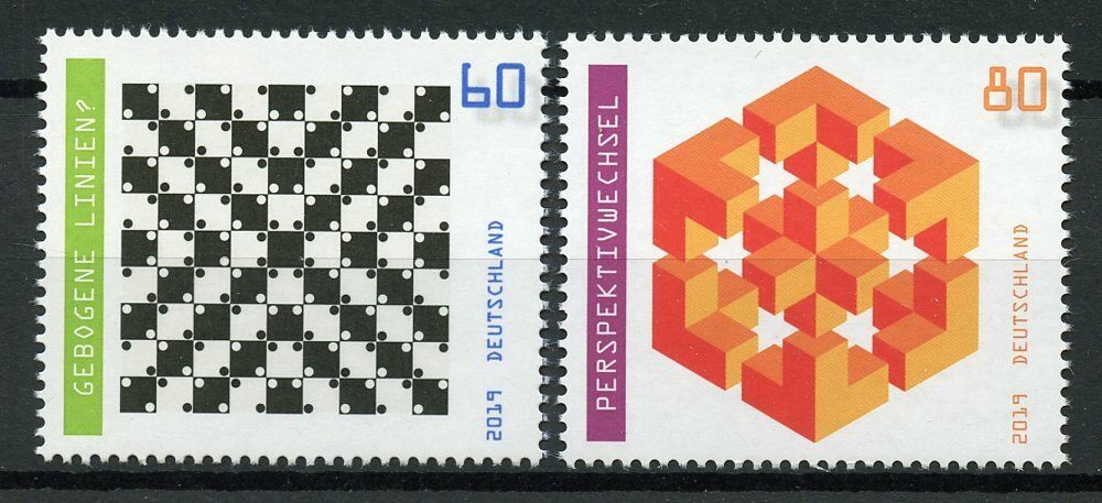 Germany Science Stamps 2019 MNH Optical Illusion Art Design 2v Set