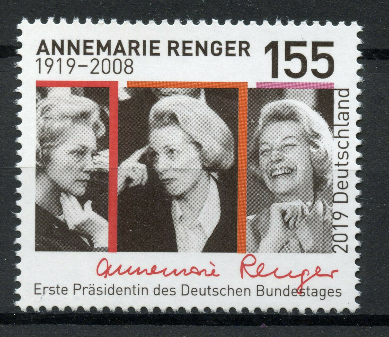 Germany Politicians Stamps 2019 MNH Annemarie Renger President Bundestag 1v Set