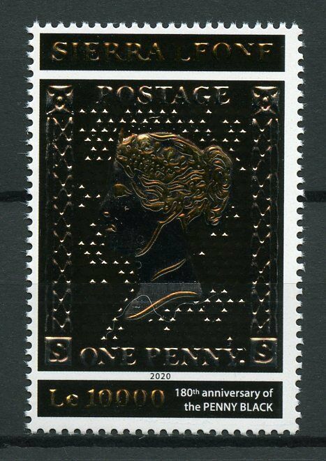 Sierra Leone 2020 MNH Stamps-on-Stamps Stamps Penny Black 180th Anniv SOS 1v Set