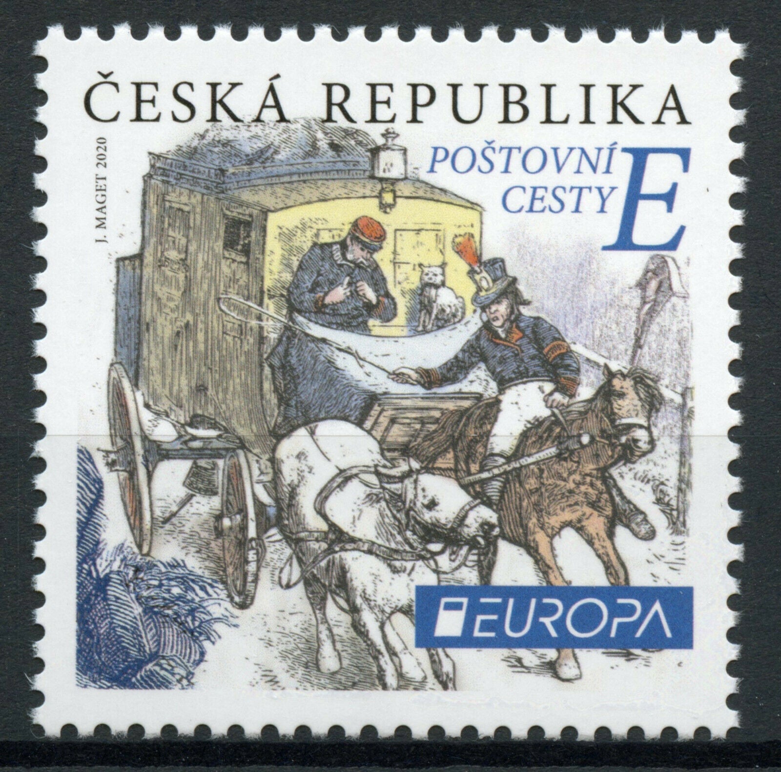 Czech Republic Europa Stamps 2020 MNH Ancient Postal Routes Horses 1v Set