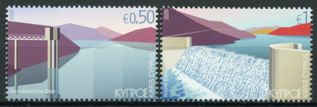 Cyprus Architecture Stamps 2020 MNH Water Reservoirs & Dams 2v Set