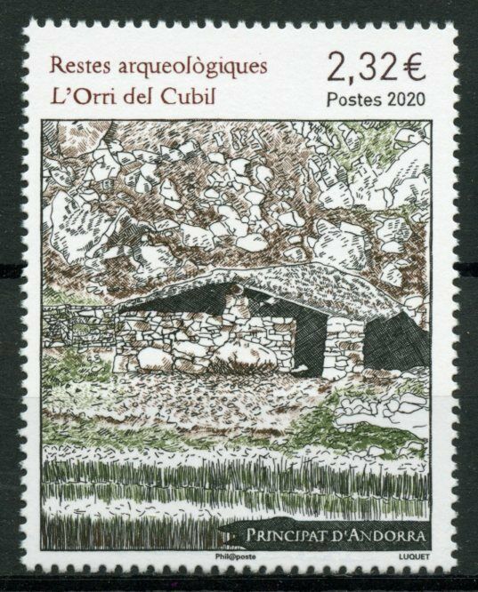 French Andorra Architecture Stamps 2020 MNH Orri del Cubil Archeaology 1v Set
