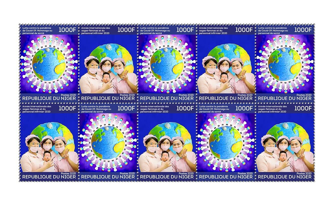 Niger Medical Stamps 2020 MNH Corona Intl Yr Midwives Nurses Health 10v M/S