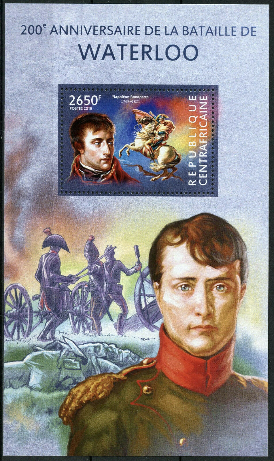 Central African Rep 2015 MNH Military Stamps Battle of Waterloo Napoleon 1v S/S