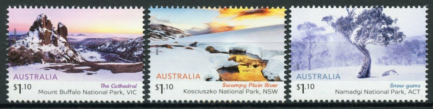 Australia Landscapes Stamps 2020 MNH Australian Alps Mountains Trees 3v Set