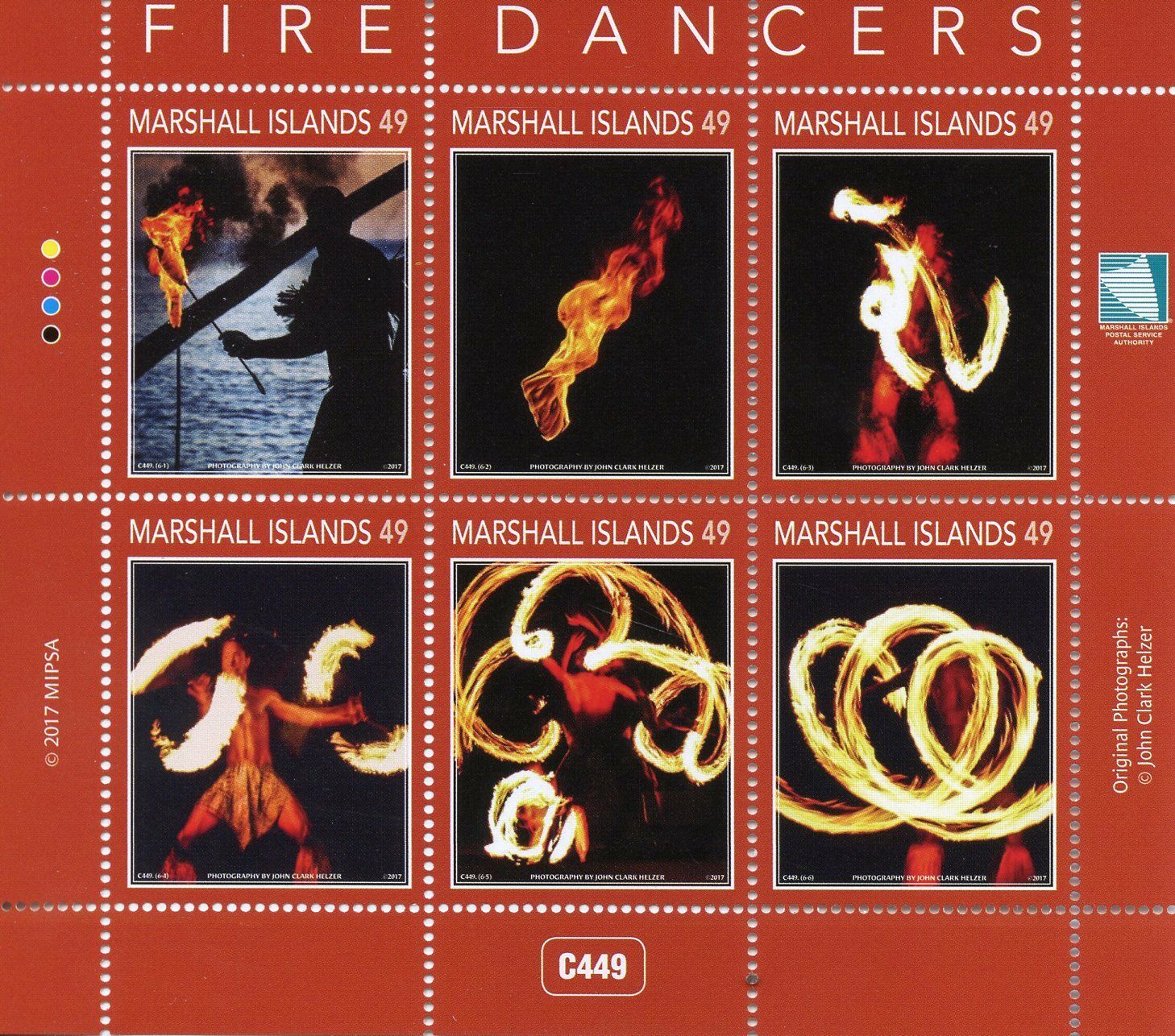 Marshall Islands 2017 MNH Fire Dancers 6v M/S Cultures Traditions Stamps